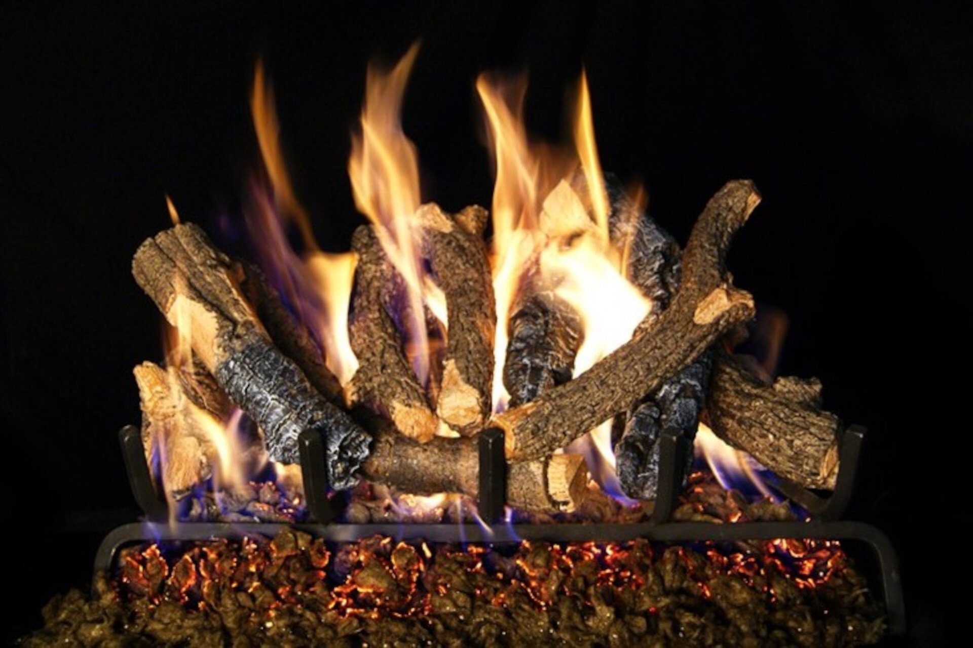 Charred Oak Stack - Real Fyre Vented Gas Log Set